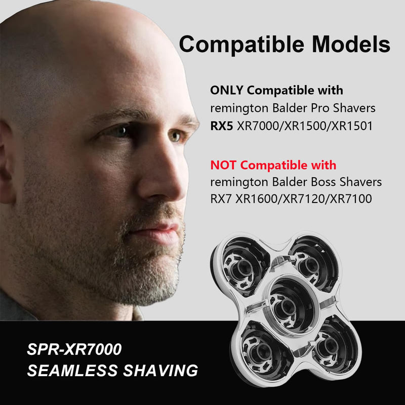 XR7000 Replacement Blades Compatible with remington Balder Pro Head Shaver XR7000 XR1500 XR1501,Balder Pro Replacement Head with Durable Stainless Steel, Smooth Shaving, and No-Irritation,1 Pack 1 pack