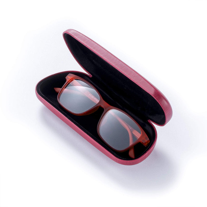 [Australia] - FEFI hard case glasses case soft touch color, satin matt wine red 