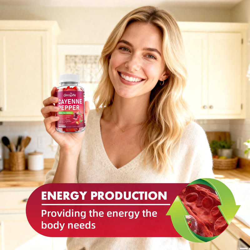 2 Pack Cayenne Pepper Beet Root Gummies, with Beetroot Garlic CoQ10 Hawthorn Berry Grape Seed Extract Olive Leaf Nattokinase Hibiscus Vitamin D Nitric Oxide, Support Overall Wellness, 120 Count 120 Count (Pack of 1)