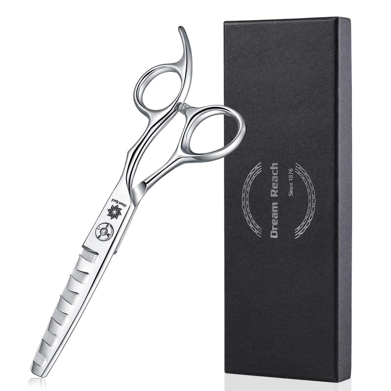 Dream Reach Professional 6 inch Hair Cutting Scissors, Japanese 440C Steel Thinning Shear for Men/Women Cutting for Salon/Barber/Home Chunker 01