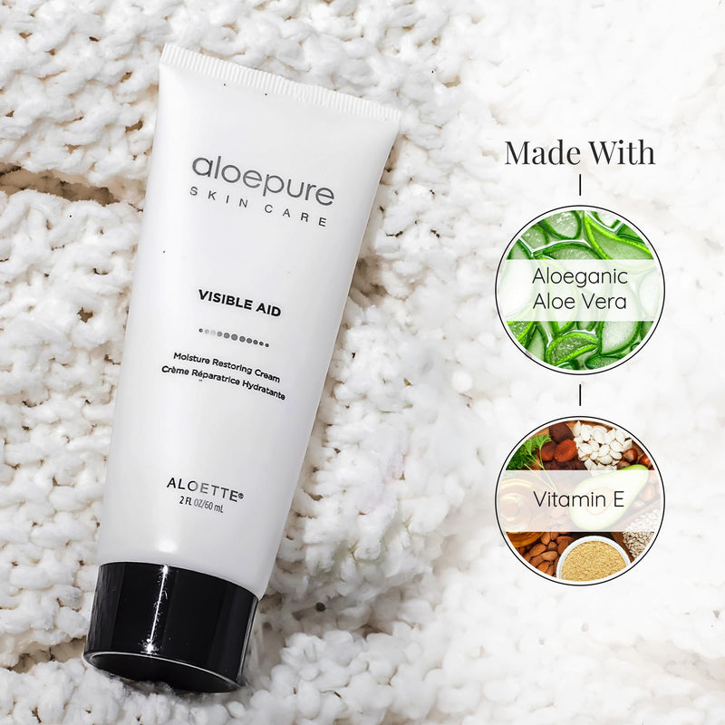 Aloette Moisturizer Face Cream - Daily Body & Facial Skin Care Products | Hydrating & Rejuvinating Skin Moisturizer Face Lotion with Aloe Vera & Vitamin E for Dry to Normal Skin - Gluten Free