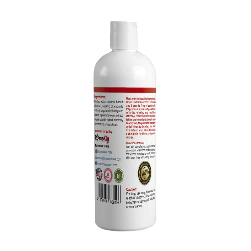 Natural Dog Shampoo for Hot Spots And Sores | Soothing Relief for Irritated Or Itchy Skin | Made In The USA With Organic and Natural Ingredients | Made with essential oils | 16fl oz 473 ml. For Hot Spots & Sores - PawsPlanet Australia