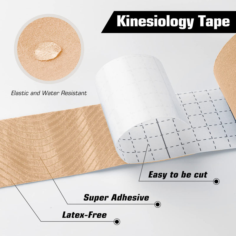[Australia] - Kinesiology Tape (2/Pack) for Sports and Recovery, Water Resistant, Latex Free Premium Elastic Cotton Athletic Tape by Weltroice (2/Pack, 16.4FT Each, Nude) 2/Pack, 16.4FT Each 