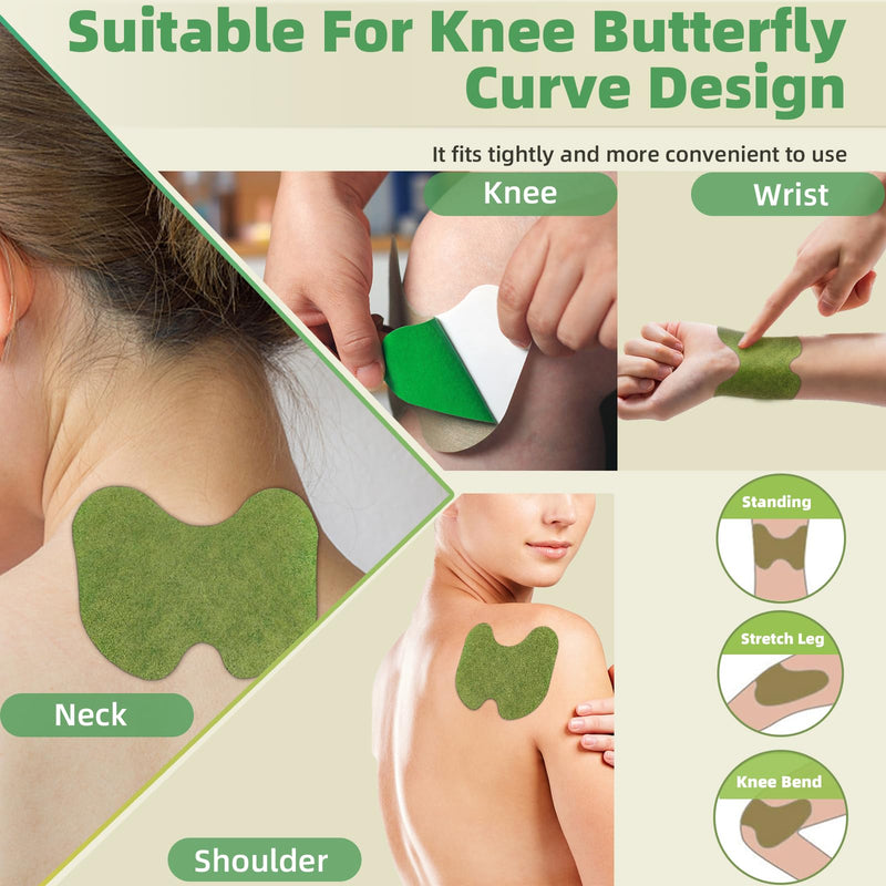 [Australia] - Holilo Pain Relief Patch, Pack of 40 Knee Pain Plasters, Natural Herbal Pain Relief Patch Self-Adhesive Heat Plasters Pain Relief Plasters for Knees, Back, Neck and Sore Muscles 