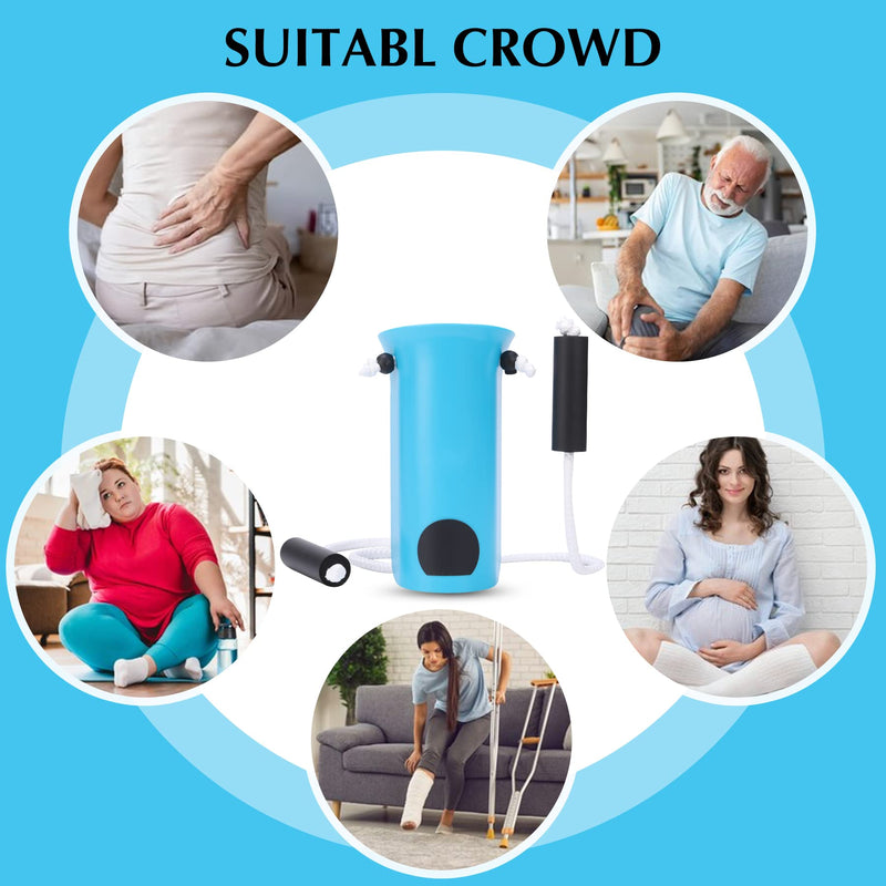 [Australia] - Sock Aid - Wide 3.93" Sock Aid with Foam Handles, Sock Aide Device for Elderly, Sock Helper Easy On Easy Off, Blue 