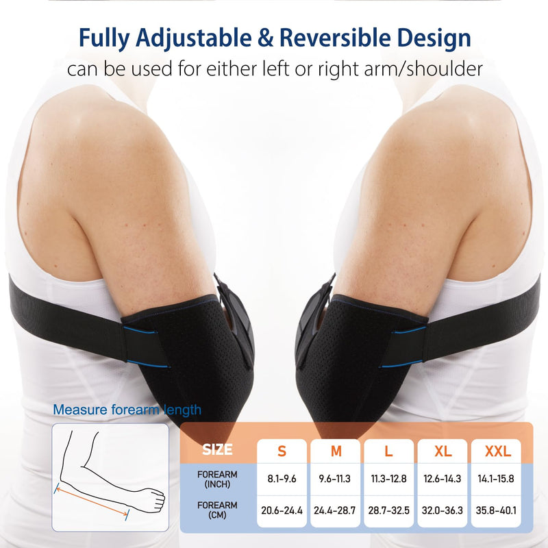 [Australia] - Duluxe Shoulder Immobilizer Arm Sling ‚Äì Medical Sling with Adjustable Shoulder and Waist Straps for Torn Rotator Cuff, Clavical, Elbow, Forearm Injury (Large) Large 