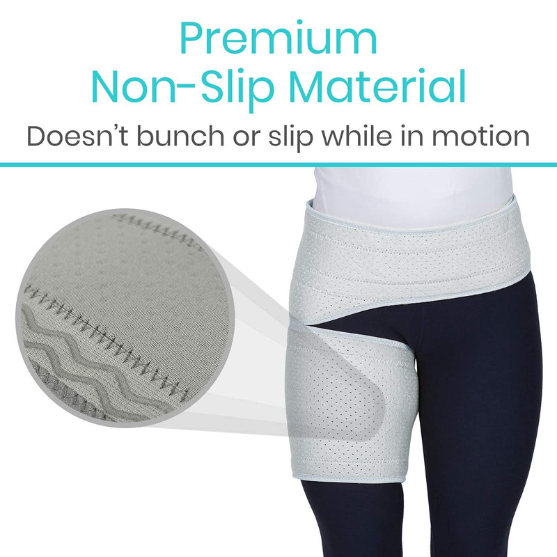 [Australia] - Hip Brace - Sciatica Pain Relief Brace, Thigh Hamstring Compression Sleeve Wrap for Hip Thigh Flexor Strain, Groin Pull, SI Joint, Arthritis, Bursitis, Sciatic Nerve for Men, Women (Left) Left 