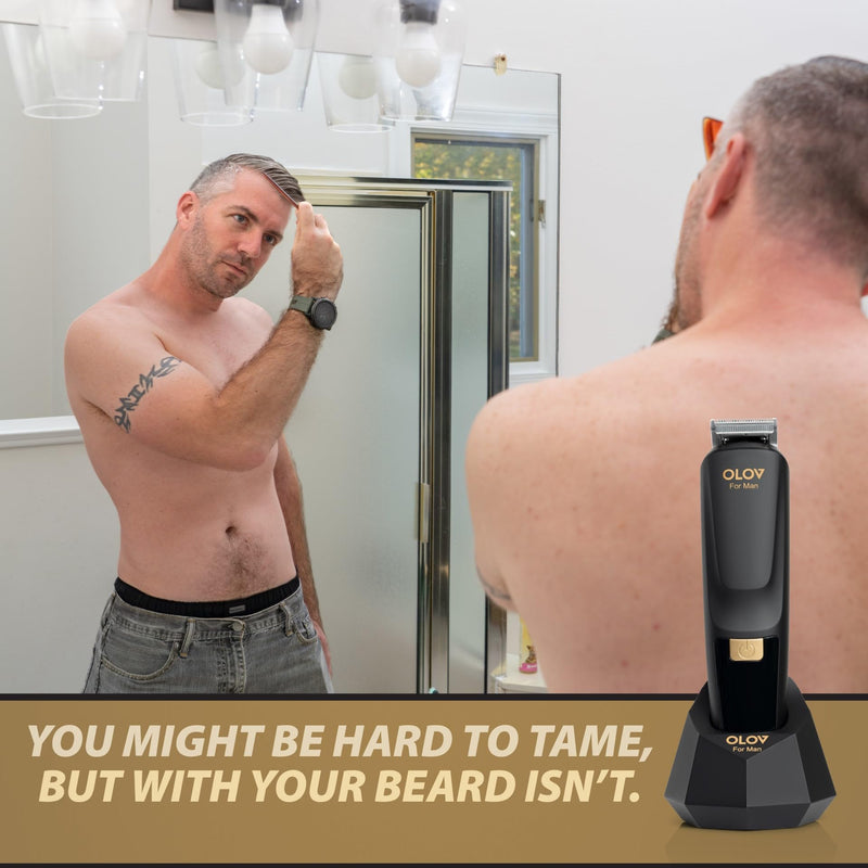[Australia] - Beard Trimmer, 21 Piece All-in-One Mens Grooming Kit and Hair Clipper, Nose, Ear,Body and Face, Electric Razor with USB Recharge Dock Black 