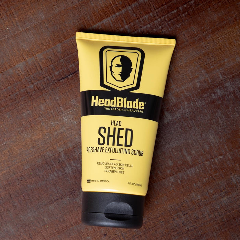 [Australia] - HeadBlade HeadShed Men's Exfoliating Scrub - 5 oz - Face Wash & Cleanser - Removes Dead Skin and Preps for Great Shave 