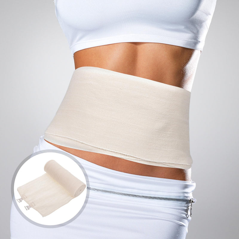 Elastic Abdominal Binder - 5.89X3.14X0.04in, Cotton, Breathable Elastic - Soft Latex- Abdomen for Men and Women