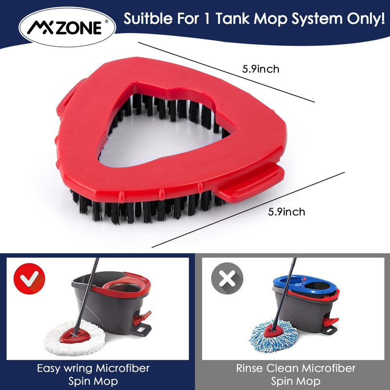 [Australia] - Spin Mop Scrub Brush Head for O Ceda EasyWring 1 Tank System, Shower Floor Scrubber Mop Head Replacement, Hard Bristle Cleaning Brush for Bathroom Kitchen Tile, Not Fit RinseClean 1pcs 1-Tank Scrub Brush 