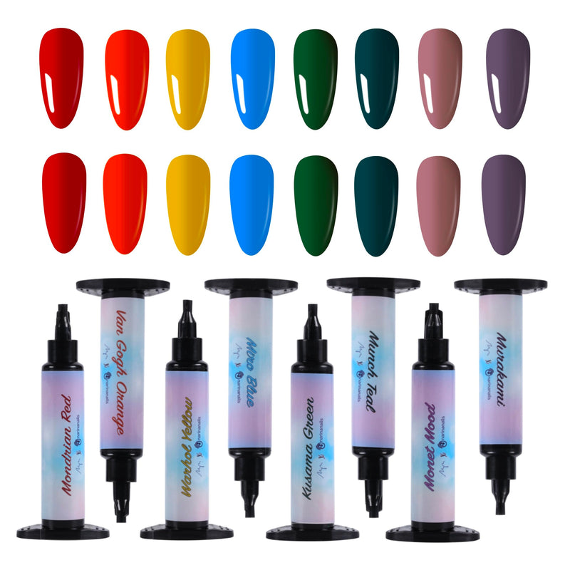 [Australia] - 16 colours Narina The Artist Palette x MPA with mixing pad, 2 mini palettes, 24 grids for Nail Art, Solid colour 5g each High Pigment & Coverage. 