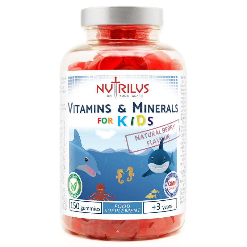Vitamins & Minerals for Kids and Adults Natural Berry Gummies – Multivitamin & Zinc & Iodine – Growth & Immune & Hormones (150 Gummies) 150 count (Pack of 1)