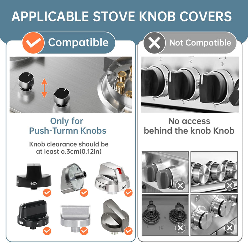[Australia] - Ôºà6 PCSÔºâStove Knob Safety Covers for Child Safety Stove Proofing Gas Stove Knobs Locks Universal Fit Child Proof Stove knob Covers for Kids Safety 