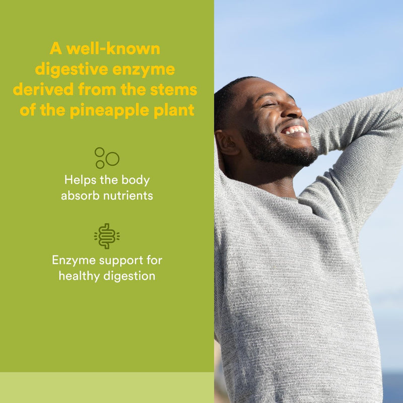 [Australia] - Natural Factors, Bromelain 500 mg, Enzyme Support for a Healthy Digestive System, 180 Capsules. 180 Count (Pack of 1) 