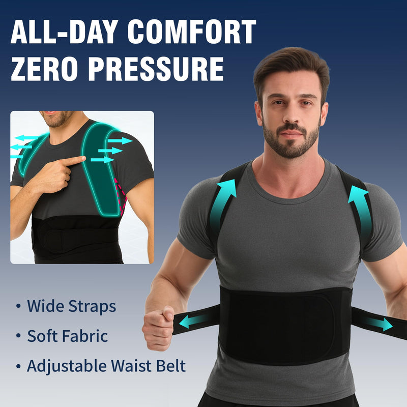 Back Brace Support Posture Corrector for Men (1, X-Large)
