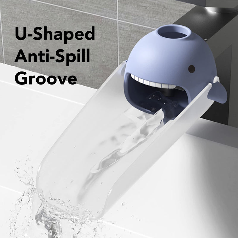 [Australia] - Faucet Extender for Toddlers and Kids, fits Sink spout tub for Kitchen and Bathroom. Promotes Hand Washing, Hygiene Awareness Independence. Cartoon Design w/Universal fits(Blue, Pink, 2PCS) 
