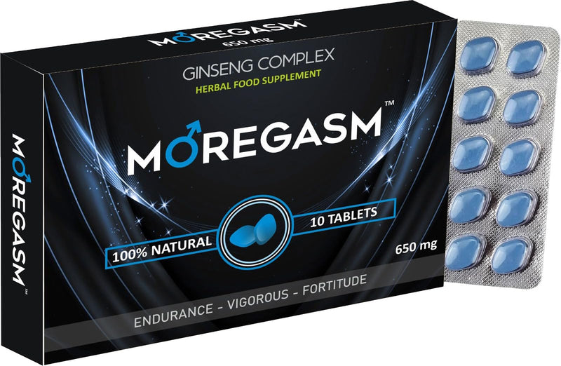 MOREGASM™ - Unleash More Longer | More Harder, More Stronger Performance | Stamina Endurance Booster Blue Herbal Supplement Tablets for Men | 10 Ginseng Tablets