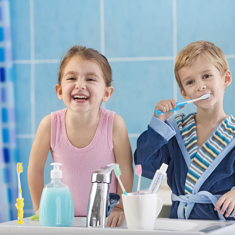 [Australia] - 60pcs Toddler Toothbrushes - Kids Manual Toothbrush, Individually Wrapped, Age 2+ Children, Boys & Girls (4 Colors) 060 pcs 