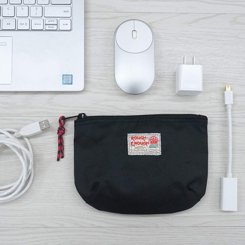 Rough Enough Travel Pouch Small Makeup Bag for Purse Cable Organizer Bundle Set