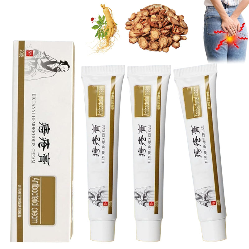 [Australia] - 3PCS Hemorrhoids Ointment, 20g*3 Chinese Herbal Hemorrhoids Cream, Natural Herbal Hemorrhoids Cream, Hemorrhoids Suppositories Hemorrhoid Cream External Hemorrhoids Soothes 