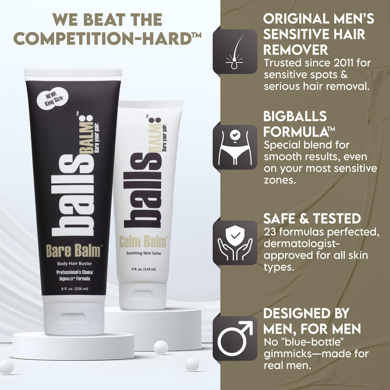 [Australia] - The Bare Pair Triple Pro Pac King Kombo - Body Hair Management System (w/Exfoliating Glove) 