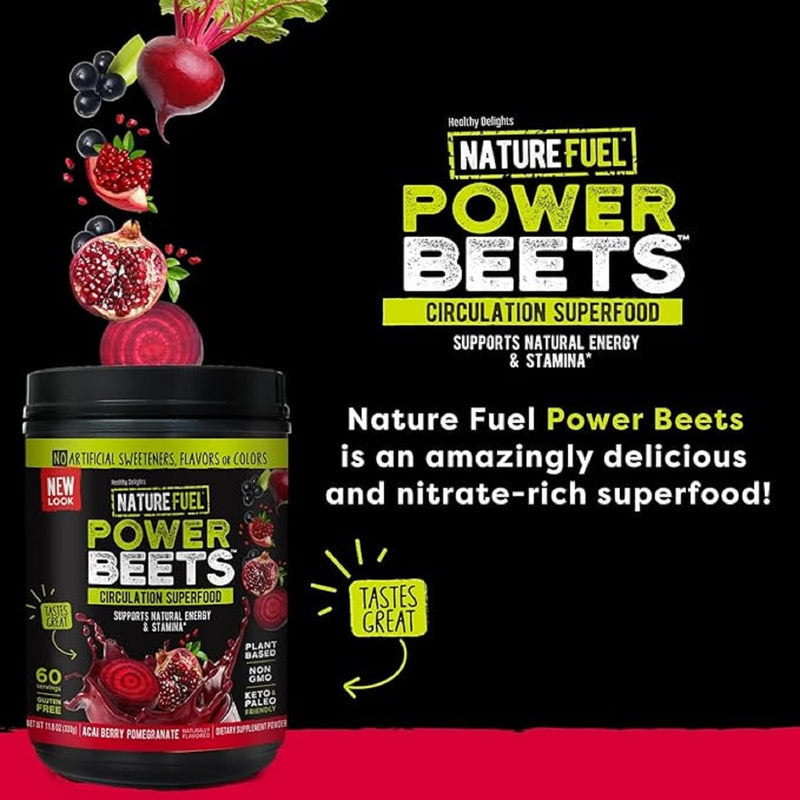 [Australia] - Healthy Delights Nature Fuel Power Beets Powder, Beet Root Powder, Support Natural Energy, Support Healthy Blood Pressure, Beet Juice Powder, Acai Berry Pomegranate, 60 Servings (Packaging May Vary) 60 Servings (Pack of 1) 