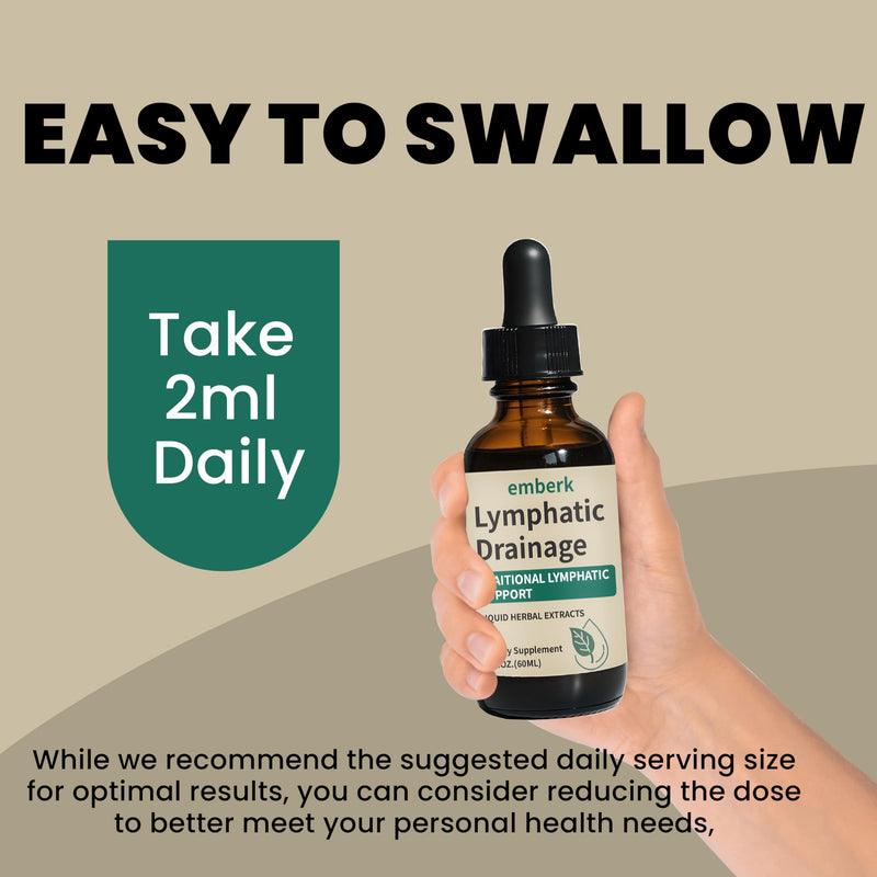 [Australia] - Lymphatic Drainage Drops, 2000mg Herbal Blend with Elderberry & Echinacea Dandelion，– Supports Lymphatic Drainage, Immune System & Detox 2 fl oz (1pcs) 1pcs 
