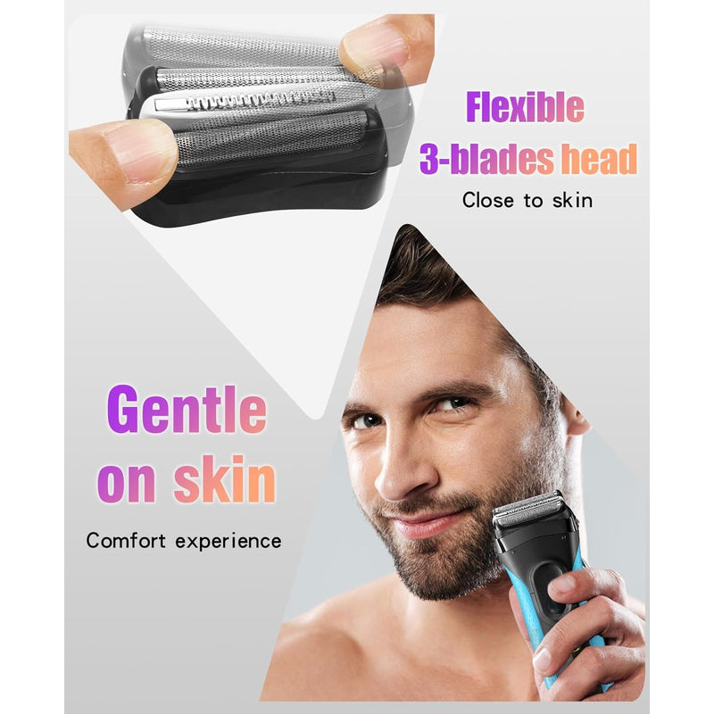 [Australia] - Pack of 2 Series 3 32B razor heads compatible with Br**n S3 3040s 3000s 3050cc 3010s 3070cc 3080s 3090s 310s 3020s 330s 370cc-4 380s-4 