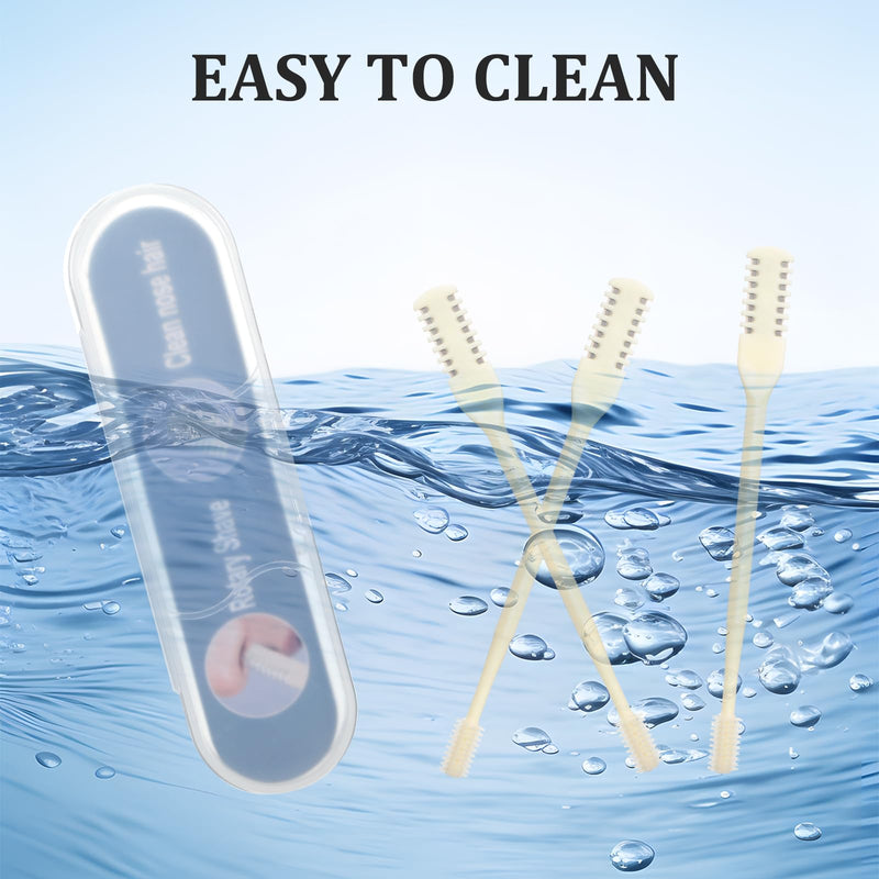 [Australia] - Pack of 3 2-in-1 Nose Hair Trimmer Nose Hair Removal Tool Manual Rotating Nose Hair Trimmer 360° Rotating Nose Hair Trimmer Double-Sided Nose Hair Trimmer for Men and Women 