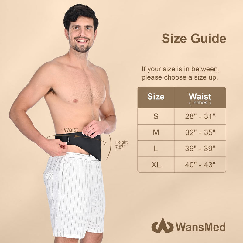 [Australia] - Colostomy Bag Covers for Men and Women, Stealth Belt for Sports and Daily Life, Colostomy Supplies Small Black 