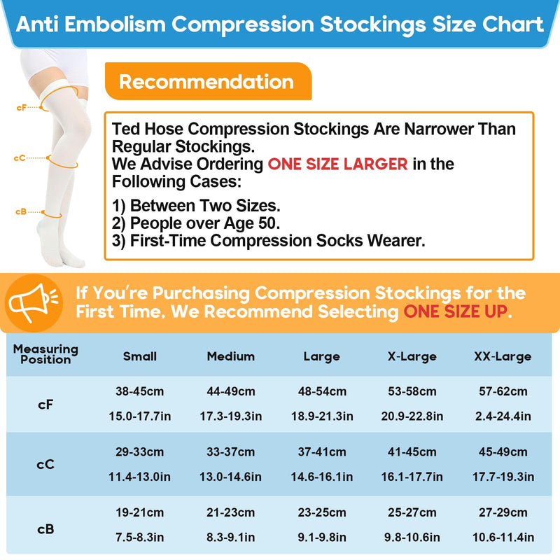 [Australia] - 2Pairs Ted Hose Compression Stockings for Women and Men, Anti Embolism Compression Stockings, Surgical Compression Stocking, 15-20 mmHg Compression TED Hose with Inspect Toe Hole XXL Knee High 