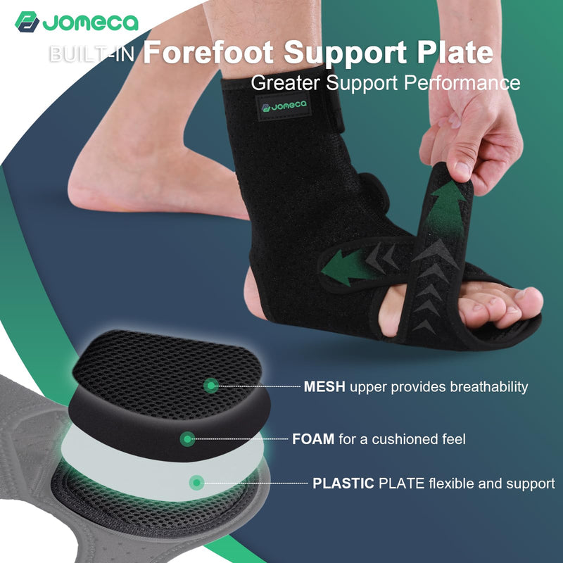 Drop Foot Brace with Arch Support Adjustable AFO Foot Orthosis Brace for Walking, Relieve the Instability of Lower Limbs by MS, TBI, Stroke, Cerebral Palsy, Fracture (Left, Large) Left