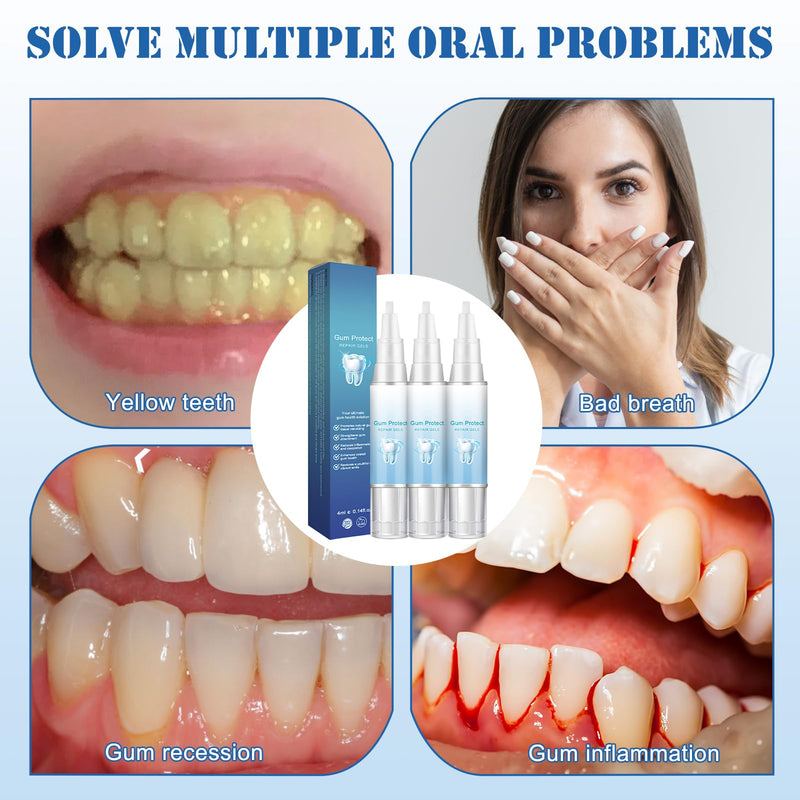 [Australia] - Neslemy™ Gum Shield Therapy Gel, Neslemy Gum Gel, Dentizen Gum Therapy Gel, Teeth Whitening Essence Pen, Gum Instant Treatment Gel, pack of 3 A 