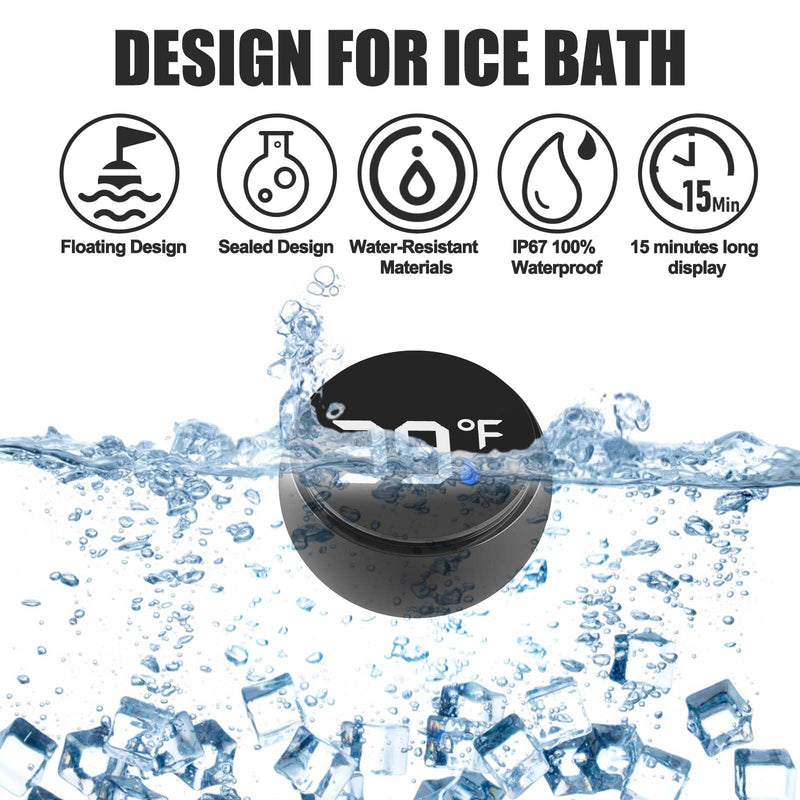 [Australia] - Palksky Ice Bath Thermometer, Waterproof Floating Water Thermometer for Ice Bath, Pool Thermometer, Cold Plunge Ice Bath Thermometer Accessories, Baby Bath Thermometer 