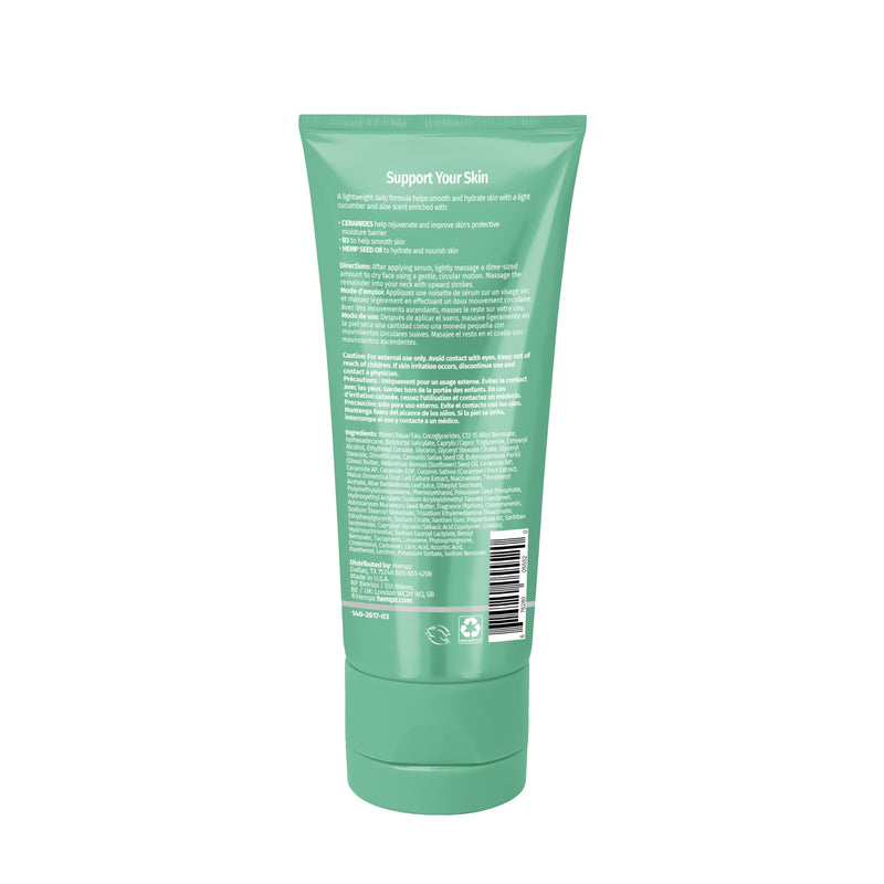 Hempz Cucumber & Aloe Smoothing Day Moisturizer, Vitamin C, 3 Oz | Hydrating Daily Cream Rich with Minerals, Hempseed Oil to Hydrate & Repair Extremely Dry or Sensitive Skin, for Face & Body 1 Fl Oz (Pack of 1)