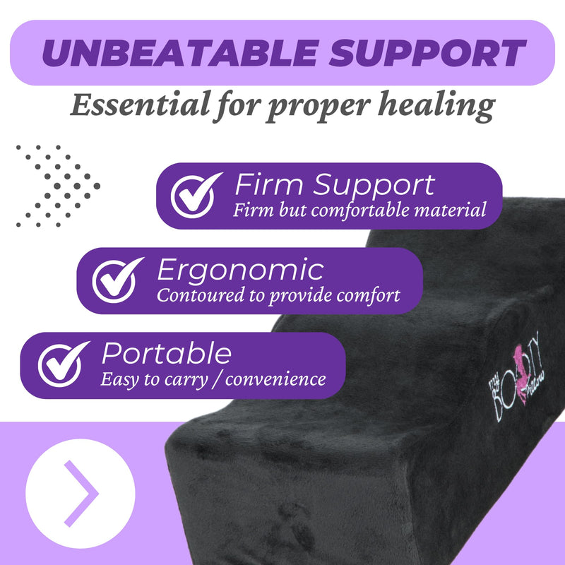 [Australia] - BBL Pillow After Surgery Lifting Cushions, Lightweight Butt Pillow with Female Urinal, Soft Cojin Post Operatorio BBL Butt Cushion, Booty Pillow BBL Post Surgery Supplies Black 