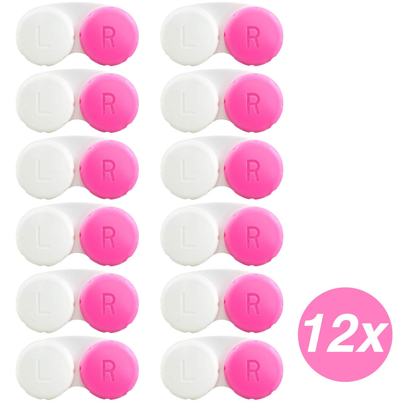 [Australia] - Tampen contact lens container set · 12 pieces · Contact lens container annual supply · ideal for on the go · hygiene · pink 