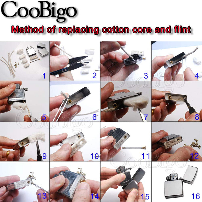 [Australia] - 100pcs Oil Lighter Wick Copper & Cotton Material Kerosene Petrol Lighter Accessories #FLQ215-C 