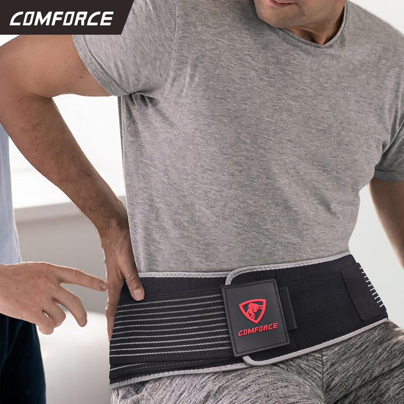 [Australia] - Women Sacroiliac Belt for Lower Back Pain Relief, Adjustable Hip Brace with Ice Pack, SI Joint Hip Belt for Postpartum Recovery & Lumbar Support (Fits Waist circumference 30-38 Inches) Black M 