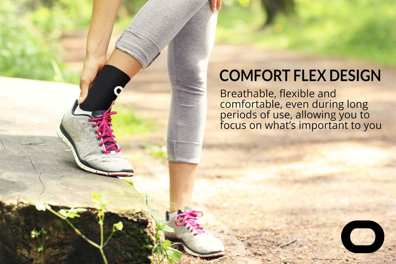 [Australia] - Ankle Brace Compression Support Sleeve (1 Pair) - BEST Ankle Compression Socks for Plantar Fasciitis, Arch Support, Foot & Ankle Swelling, Achilles Tendon, Joint Pain, Injury Recovery, Heel Spurs Medium (Men's 7-10 / Women's 8-11) Black 