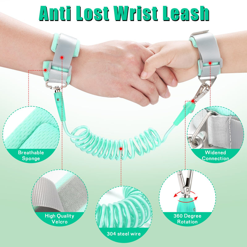 [Australia] - Toddler Leash for Kids-Baby Child Harness with Anti Lost Wrist Link for Boys/Girls Black 