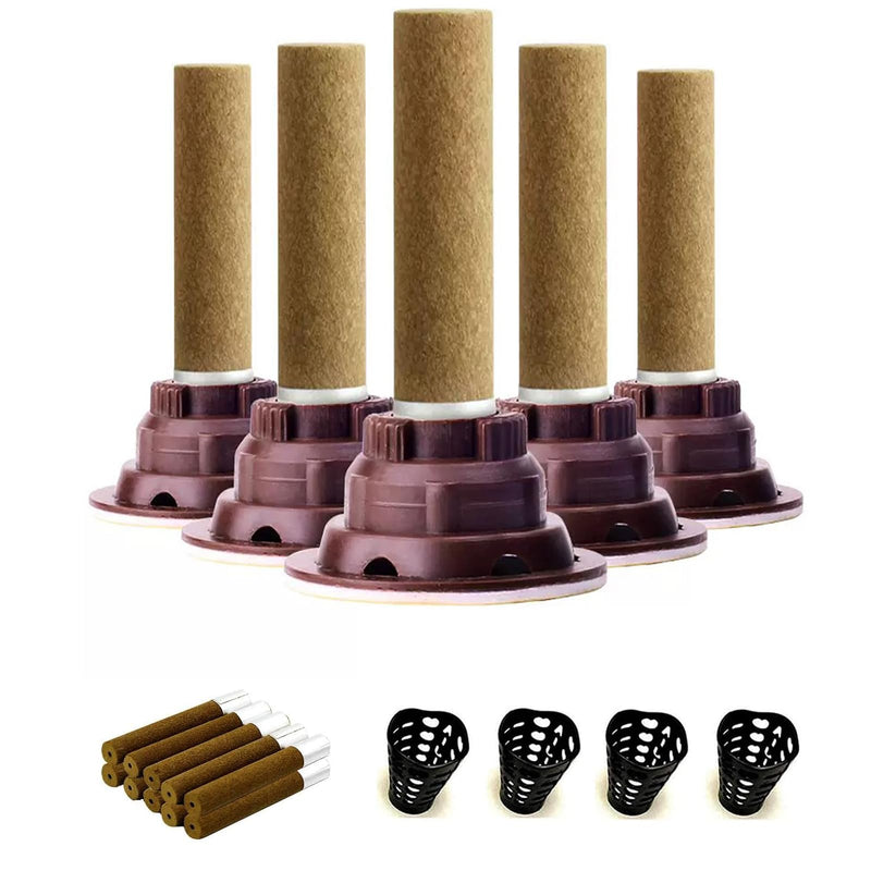 [Australia] - 110pcs Moxibustion Sticks and 100pcs Self-Stick Base, 5-Years Moxa Cone Moxi Stick for Chinese Traditional AiJiu with 4pcs Protective Cover 