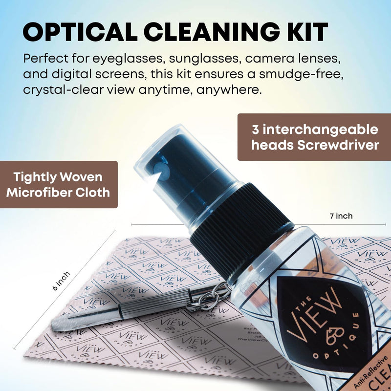 [Australia] - Anti-Reflective Safe Lens Cleaner & Repair Kit ‚Äì 0.4oz Glasses Cleaner Spray, Microfiber Cloth & Keychain Screwdriver in a Vinyl Snap Case for glasses & screens (3 Piece Set) 1x0.4oz Lens Spray + 1 Microfiber Cloth + 1 Screwdriver 0.4 Fl Oz (Pack of 3) 