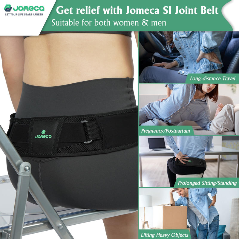 Sacroiliac SI Joint Hip Belt for Women and Men - Adjustable Compression Pelvic Belt Support Hip Brace for SI Joint Dysfunction, Sciatica (Medium) Medium