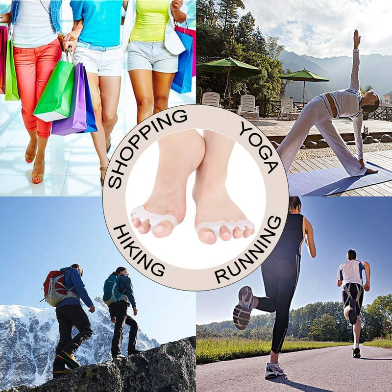 [Australia] - Flexible Toe Spreaders, Hammer Toe Straightener, Soft Toe Stretcher, Silicone Hammer Toe Corrector, Toe Separator for Bunions for Men and Women 