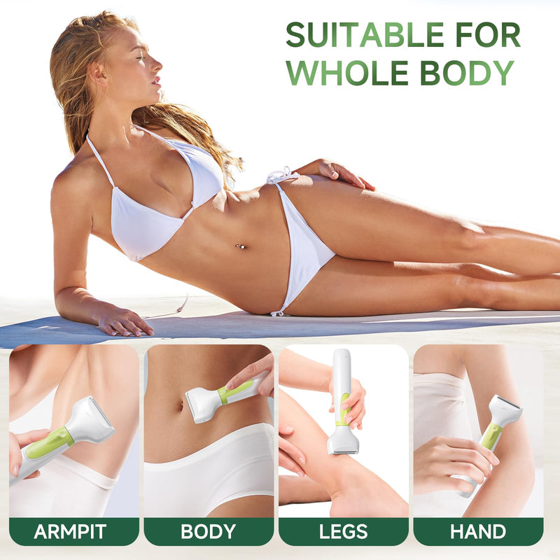 [Australia] - Electric Razors for Women, 4-in-1 Painless Shaver for Face, Bikini, Body & Underarms, Waterproof Cordless Foil Shaver for Wet/Dry Use with LED Light, USB Charging, Travel Bag 
