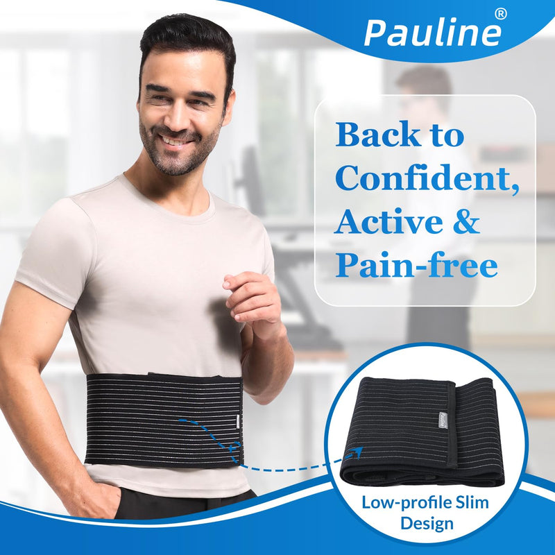 [Australia] - Umbilical Hernia Belt with 2x Compression Pads, Abdominal Support Binder for Men & Women Belly Compression/Incisional, Femoral, Spigelian Hernia Post Surgery Pain Relief (L/XL) L/XL 