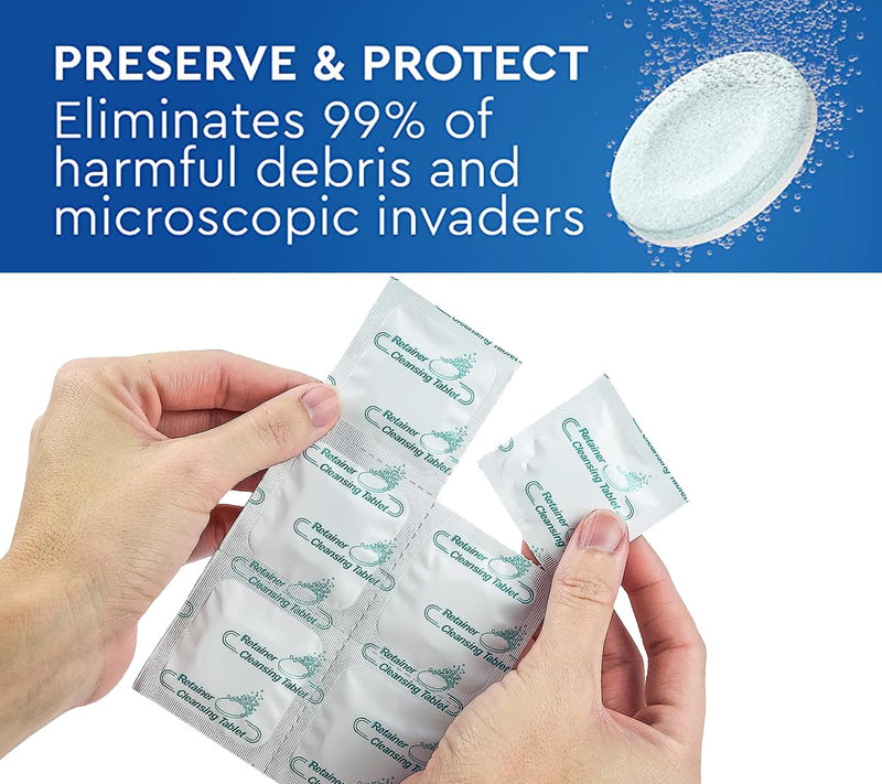 [Australia] - Braces cleaning tablets, denture cleaning tablets, mouth guard cleaner, 36 tablets retainer fresh, - retainer cleaner tablet, mouth guard, dentures 