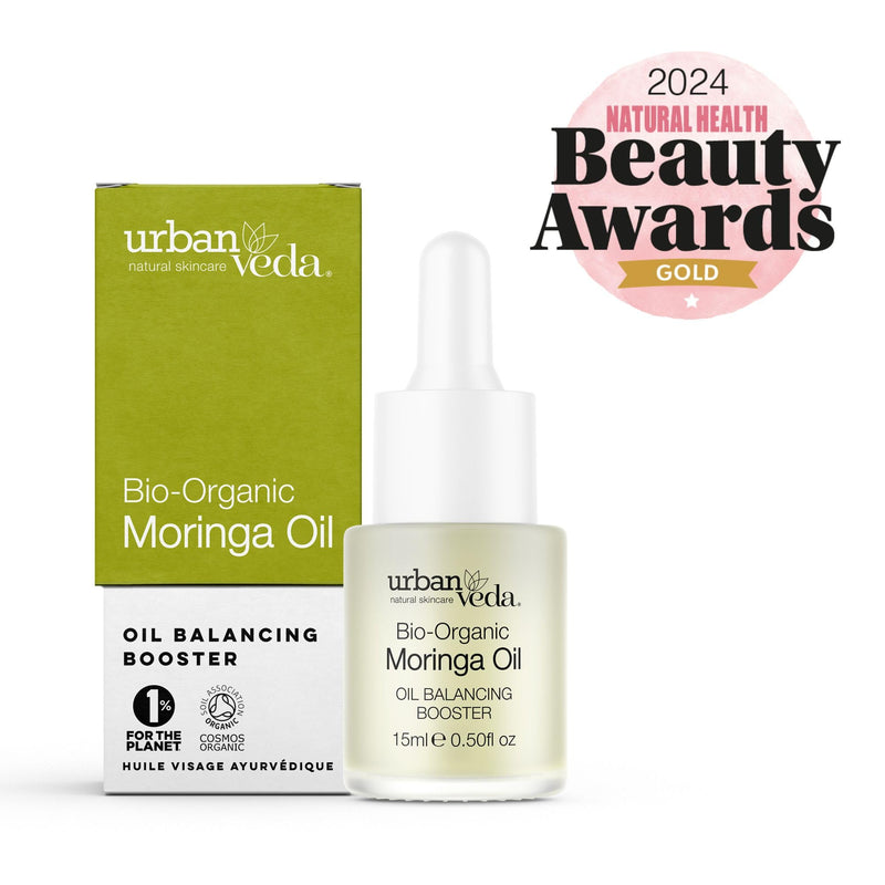 Urban Veda Bio Organic Moringa Oil with Magnesium | Vitamin C Oil Moisturizer | Squalane Oil for Acne Treatment | Zinc & Vitamin B | Vitamin E Oil for Redness Relief | Face Oil for Women | 0.50 Fl oz 0.5 Fl Oz (Pack of 1)